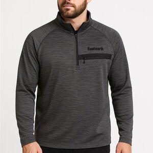 Huntworth Men's Charcoal Quarter-Zip Jacket